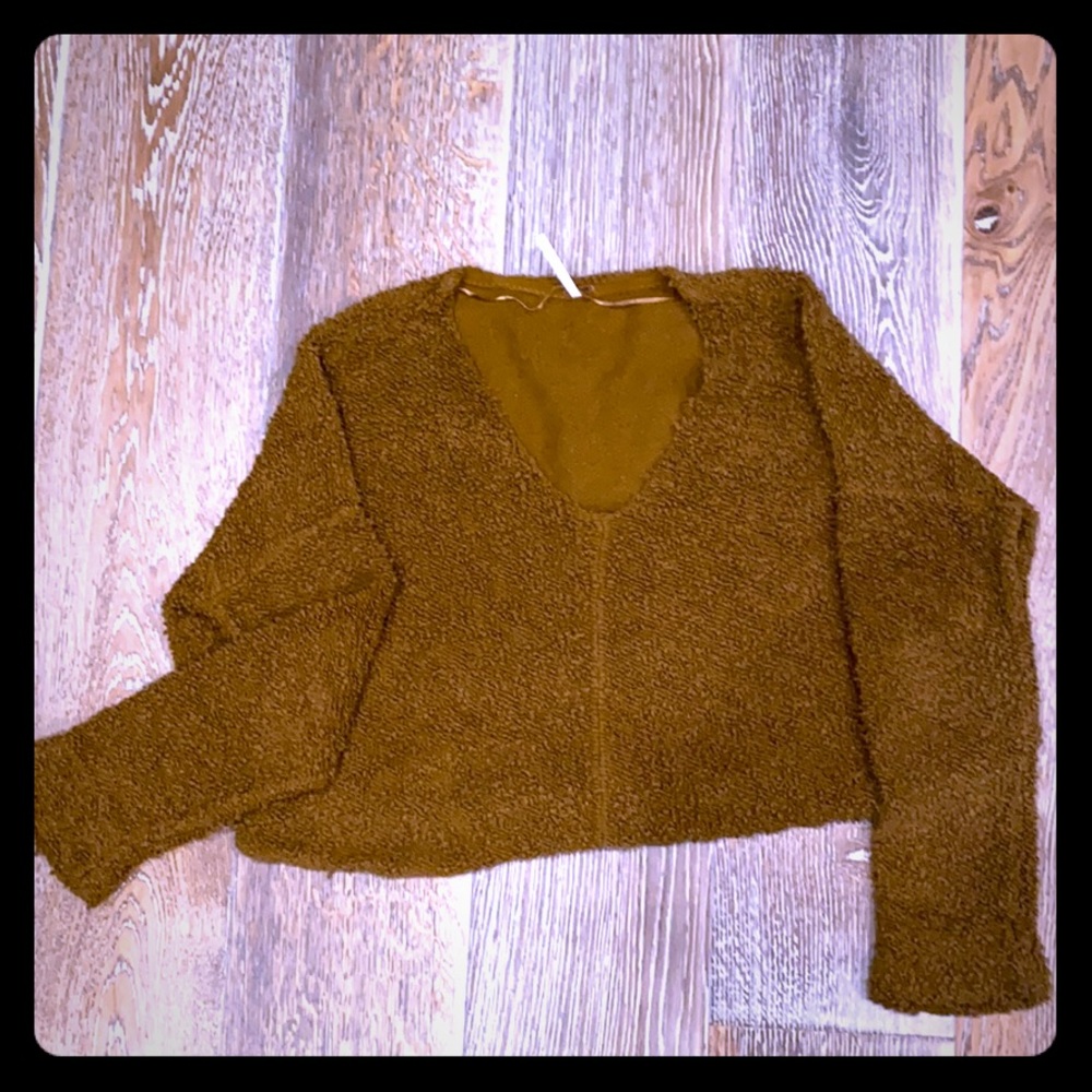 Cropped free people sweater